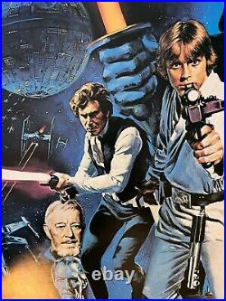 Original 1977 Star Wars Movie Promo Poster Rare Vintage 100% Made In USA 24x36