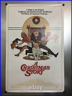 Original 1983 A Christmas Story 27 X 41 Rolled Vintage Movie Poster Excellent
