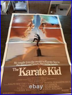 Original 1984 KARATE KID Movie Poster One Sheet 27x41 folded Vintage Poster