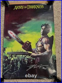 Original 1992 Vintage Army of Darkness #1 US One Sheet Poster, signed/Inscribed