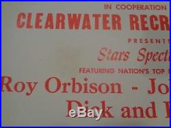 Original'61 Vintage Advertising Concert Poster/Card Roy Orbison Johnny Burnette