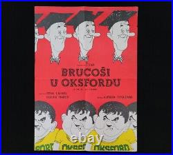 Original Antique Movie Poster Print Yugoslavia Serbia Stan Laurel Oliver Hardy