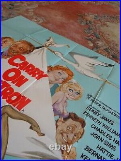 Original Carry On Matron vintage UK Quad film poster 30 x 40 1972
