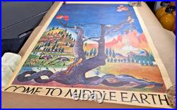 Original Come to Middle Earth! Ballantine Books Poster Barbara Remington Tolkien