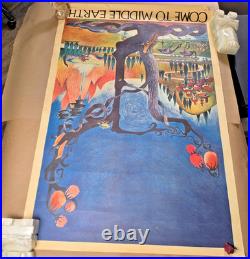 Original Come to Middle Earth! Ballantine Books Poster Barbara Remington Tolkien
