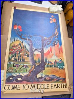 Original Come to Middle Earth! Ballantine Books Poster Barbara Remington Tolkien