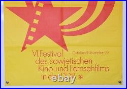 Original DDR Vintage Poster Socialist Film Festival 1977 (23 x 33)
