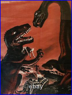 Original DINOSAURUS vintage movie poster, 27 by 41, 1960, sci-fi GOOD