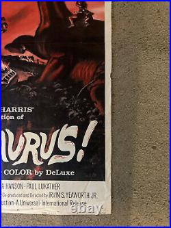 Original DINOSAURUS vintage movie poster, 27 by 41, 1960, sci-fi GOOD