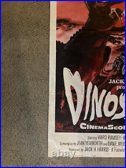 Original DINOSAURUS vintage movie poster, 27 by 41, 1960, sci-fi GOOD