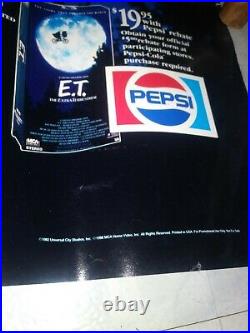 Original E. T. Home For The Holidays VHS Movie Poster Vintage Video 1982 Pepsi