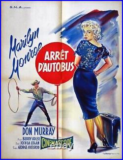 Original French Vintage Poster MARILYN MONROE BUS STOP MOVIE 1956s