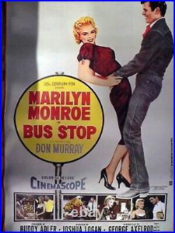 Original French Vintage Poster MARILYN MONROE BUS STOP MOVIE 1956s