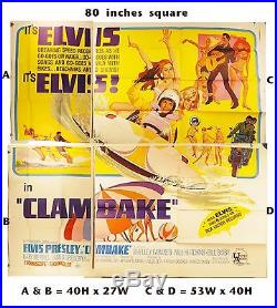 Original Movie 6 Sheet Poster Elvis Presley'CLAMBAKE' 1967 MINT CONDITION
