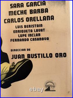 Original Vintage 1951 Acá Las Tortas Linen Backed Movie Poster Spanish Mexico