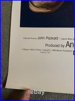 Original Vintage 1980 Maniac 27x41 Poster One Sheet Joe Spinell William Lustig