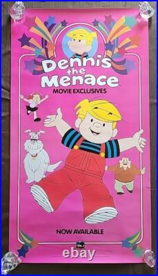 Original Vintage 1987 Dennis the Menace Movie Theater Poster 36 x 19.75