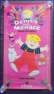 Original Vintage 1987 Dennis the Menace Movie Theater Poster 36 x 19.75