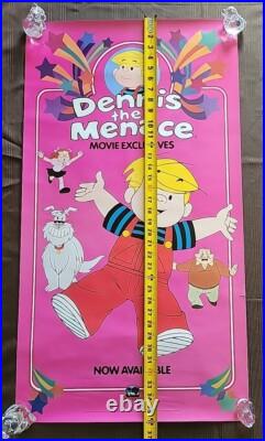 Original Vintage 1987 Dennis the Menace Movie Theater Poster 36 x 19.75