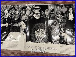 Original Vintage 1991 Howard Teman Castle Of Horror Poster 45.5 X 21 Movies