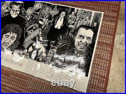 Original Vintage 1991 Howard Teman Castle Of Horror Poster 45.5 X 21 Movies