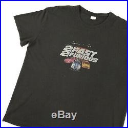 Original Vintage 2003 2 Fast 2 Furious Movie Poster T-Shirt Promo Paul Walker 2X