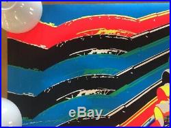 Original Vintage Blacklight Poster Easy Rider Peter Fonda 1970 Psychedelic Movie