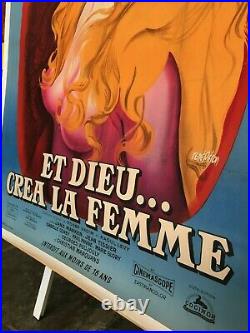 Original Vintage Brigitte Bardot French Film Poster 1956, And God Created Woman