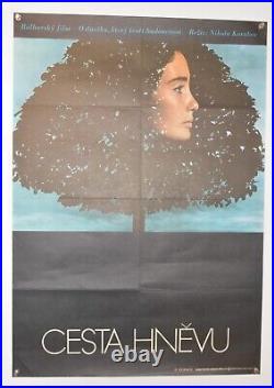 Original Vintage Bulgarian Film Poster Cesta Hnevu 1972 (23x32,5)