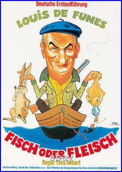 Original Vintage Film Poster Neither Seen Nor Recognized Louis de Funes French