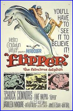 Original Vintage Flipper Movie Poster 1963