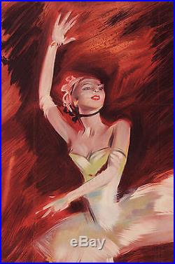 Original Vintage French Movie Poster Advertising BALLERINA by Domergue 1920's