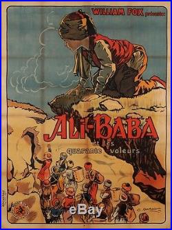 Original Vintage French Movie Poster Ali-Baba et Le Quarante Voleurs Bourdin