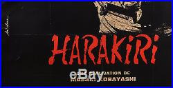 Original Vintage French Movie Poster Harakiri 1963