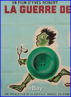 Original Vintage French Movie Poster La Guerre des Boutons by Savignac 1961