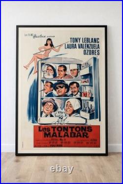 Original Vintage French Movie Poster, Les Tontons Malabar, 120x160 Unframed A