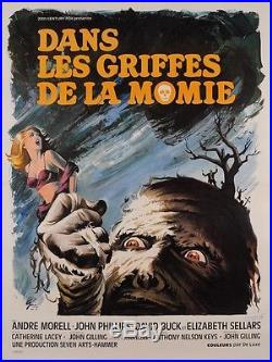 Original Vintage French Movie Poster for DANS LES GRIFFES DE LA MOMIE by BORIS