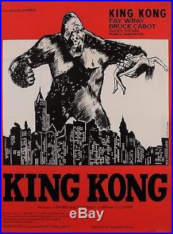 Original Vintage French Movie Poster for KING KONG by F. DEFLANDRE 1960's
