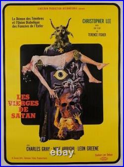 Original Vintage French Movie Poster for LES VIERGES DE SATAN 1968