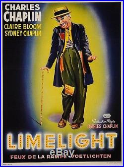 Original Vintage French Movie Poster for Limelight Charlie Chaplin Charlot