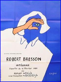 Original Vintage French Poster Robert Bresson Film by Savignac 1989