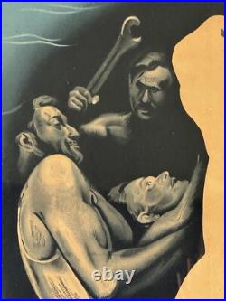 Original Vintage French Rene Clement Les Maudits Movie Poster Old France 1946