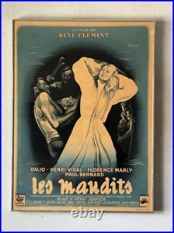 Original Vintage French Rene Clement Les Maudits Movie Poster Old France 1946
