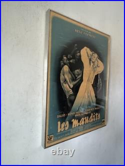 Original Vintage French Rene Clement Les Maudits Movie Poster Old France 1946