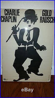 Original Vintage German Charlie Chaplin Movie Poster Gold Rausch (Gold Rush)