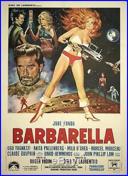 Original Vintage Italian Poster of Jane Fonda in Barbarella 1968 55x 39