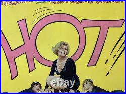 Original Vintage Marilyn Monroe Some Like It Hot 1959 Film Poster Linen-Backed