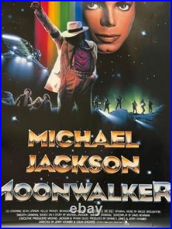 Original Vintage Michael Jackson Movie Poster from 1988 Real Deal The Moonwalker