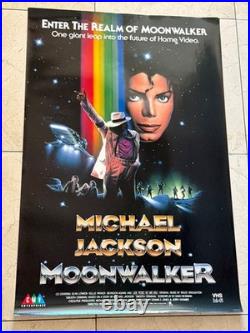 Original Vintage Michael Jackson Movie Poster from 1988 Real Deal The Moonwalker