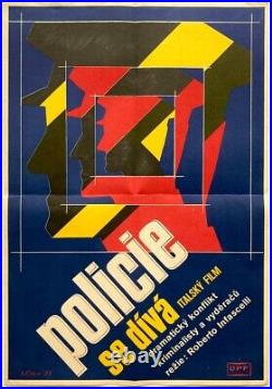 Original Vintage Movie Poster MILAN SKOCH FILM POLICE ARE WATCHING 1977